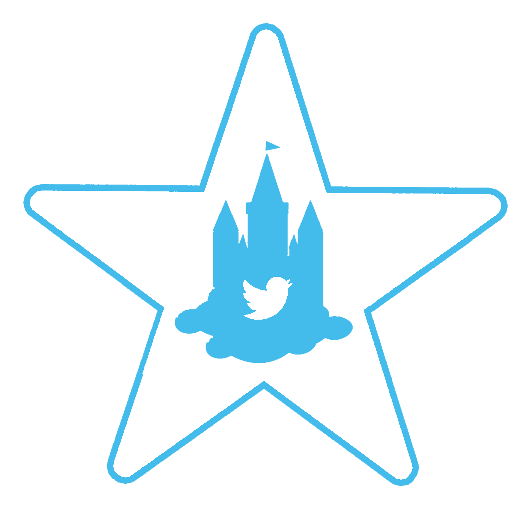 Artstarcastle Star twitter blue line